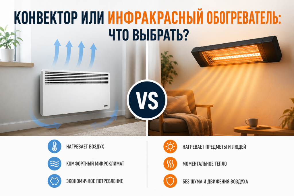 Конвектор или инфракрасный обогреватель: что выбрать